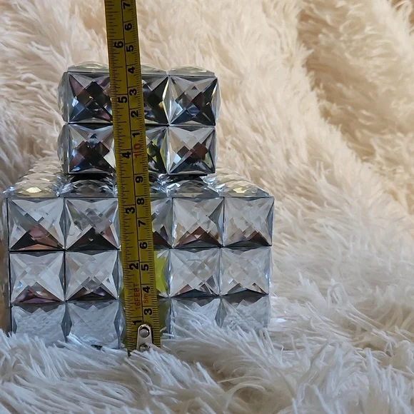 GEMSTONE BLING HOME DECOR SET PICTURE FRAME TRINKET BOXES - Picture 15 of 15